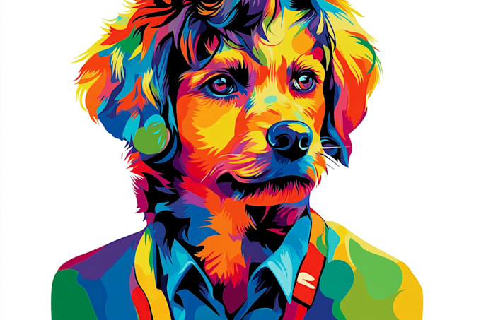 Gig Preview - Make a beautiful wpap pop art portrait