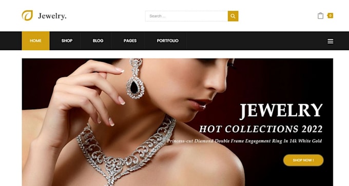 Gig Preview - Shopify jewelry website, wix jewelry website, necklaces, engagement rings, store