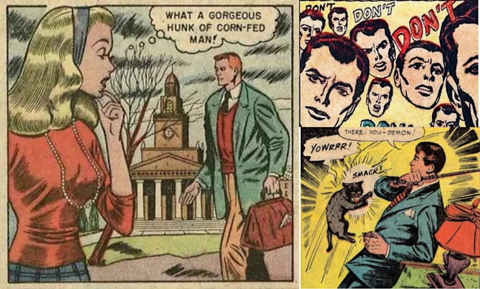 Gig Preview - Draw retro comic book page vintage comic illustration retro vintage pop art