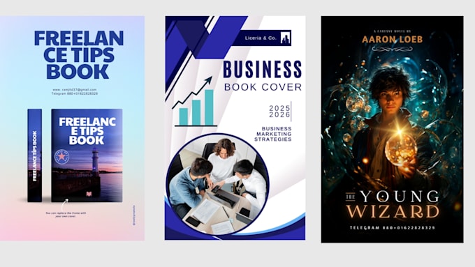 Bestseller - do custom book cover design professional social media temple