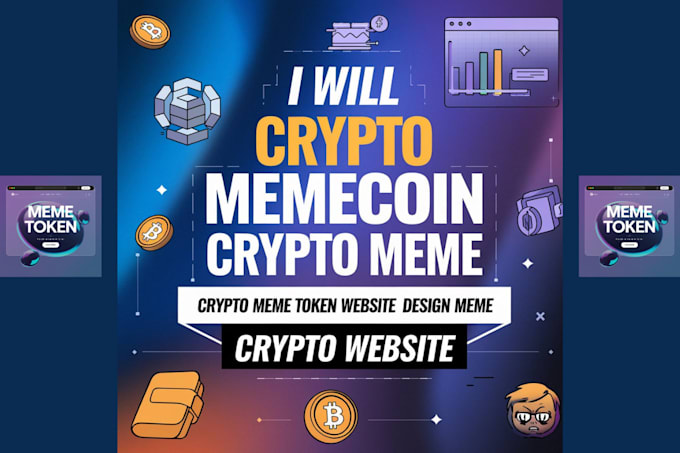 Gig Preview - Crypto memecoin website crypto meme token website design meme crypto website