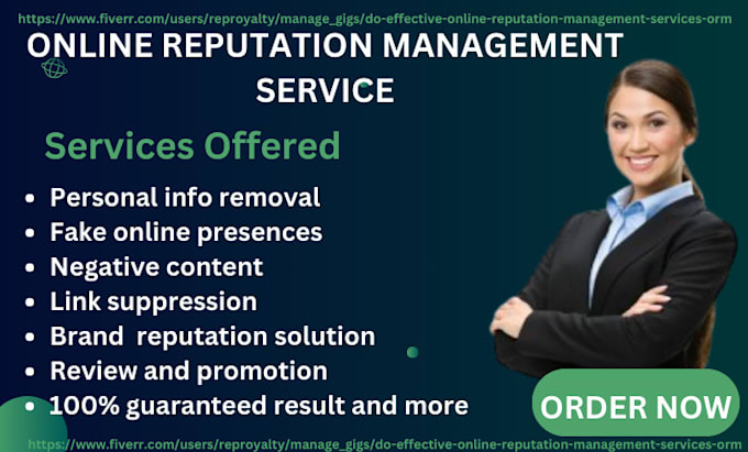 Gig Preview - Do effective online reputation management services ORM