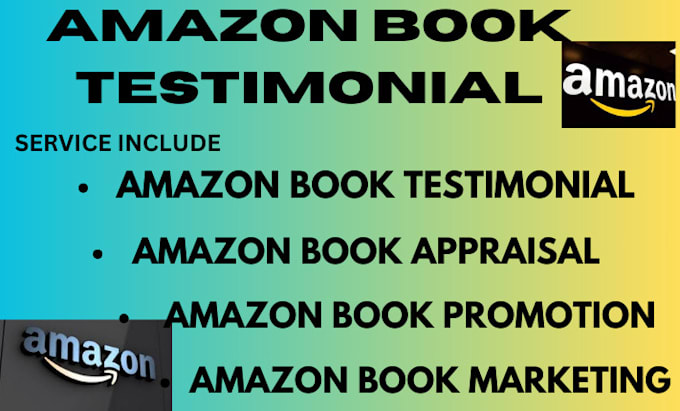 Gig Preview - Do verified amazon book testimonial amazon book appraisal and book marketing