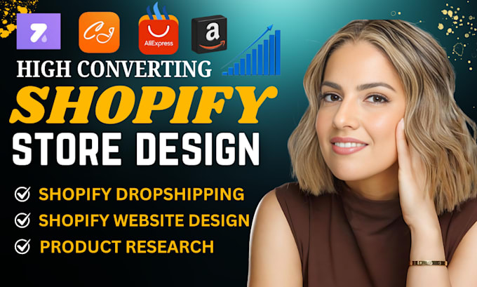 Gig Preview - Design, redesign shopify store, shopify dropshipping store, shopify website