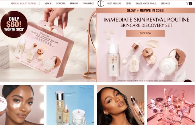 Gig Preview - Skincare shopify store skincare website beauty website skincare shopify store