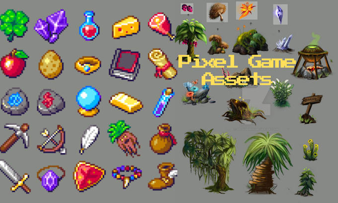 Gig Preview - Pixel art game asset packs, tilesets, icons, and sprites for your 2d project