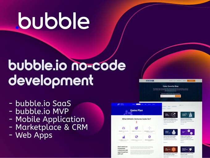 Gig Preview - Develop your saas web application on bubble io