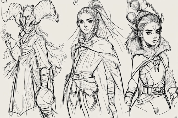 Gig Preview - Draw sketches with your character