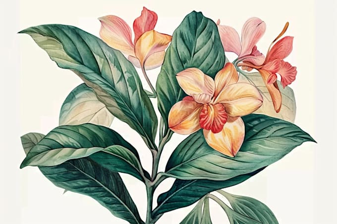 Gig Preview - Do a botanical illustration of plants, flowers art for you