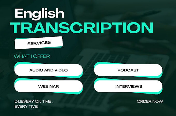 Gig Preview - Do flawless video or audio transcription service