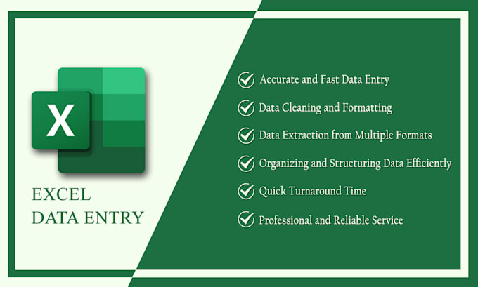 Gig Preview - Provide accurate, fast excel data entry, formatting, analysis