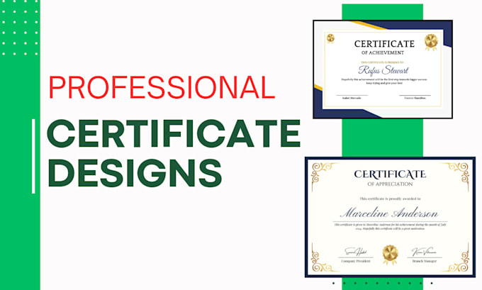 Bestseller - professional custom certificate designs for any occasion