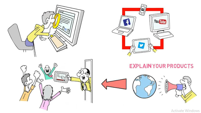 Gig Preview - Create a custom whiteboard animation explainer video