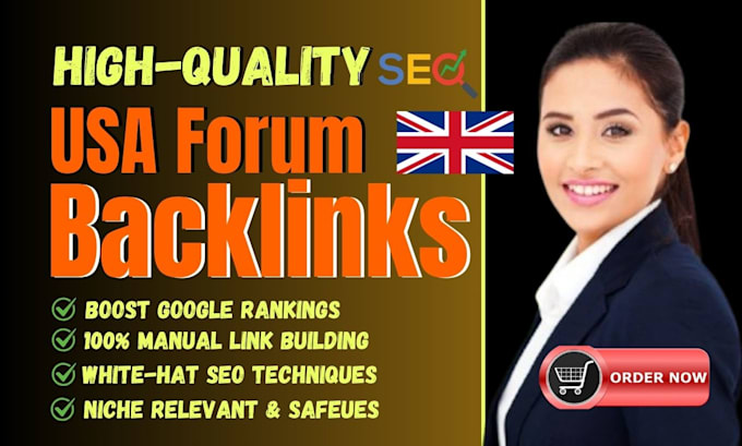 Gig Preview - 100 high quality usa forum backlinks for google ranking, link building service