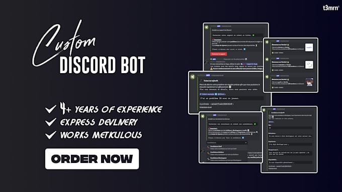 Gig Preview - Développeur de bot discord personnalisé