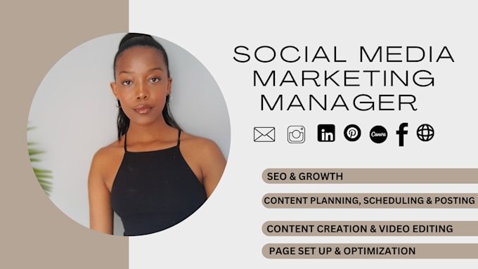 Gig Preview - Be your social media marketing manager and content creator