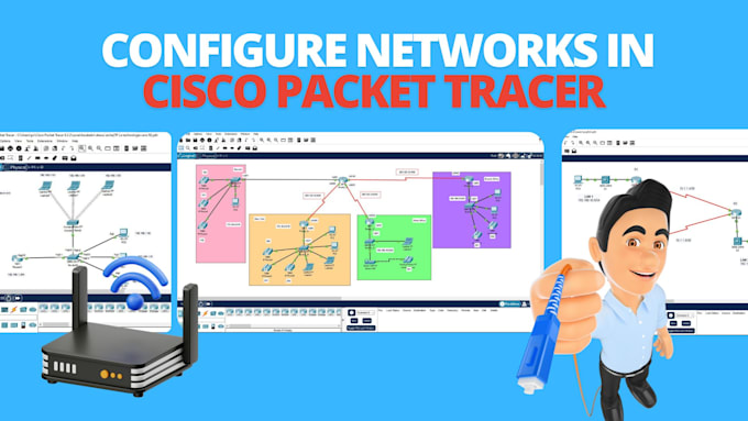 Gig Preview - Design and configure cisco networks using packet tracer