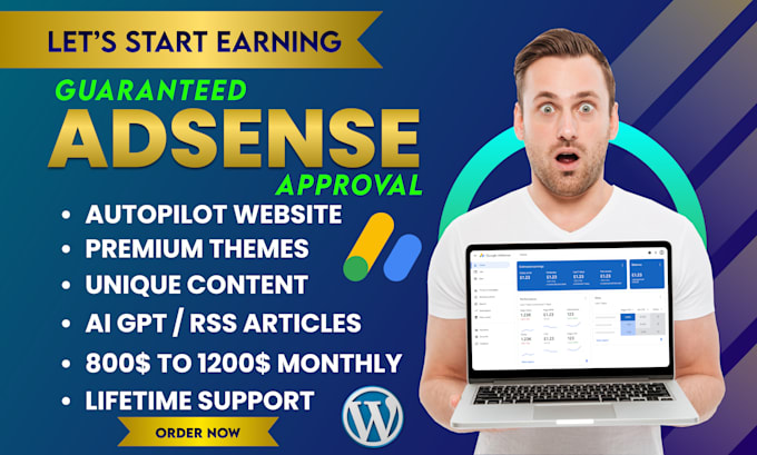 Bestseller - provide google adsense approved wordpress websites on niches