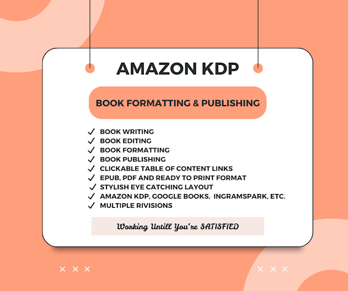 Gig Preview - Do book formatting and publishing on amazon KDP