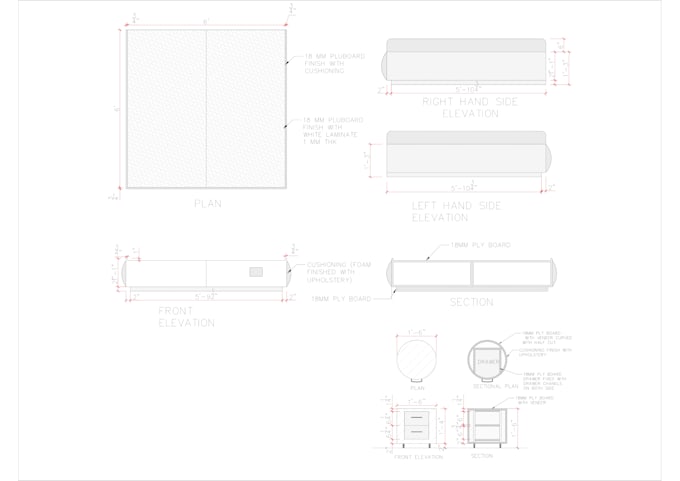 Gig Preview - Draft your furniture design 3d and 2d technical drawings