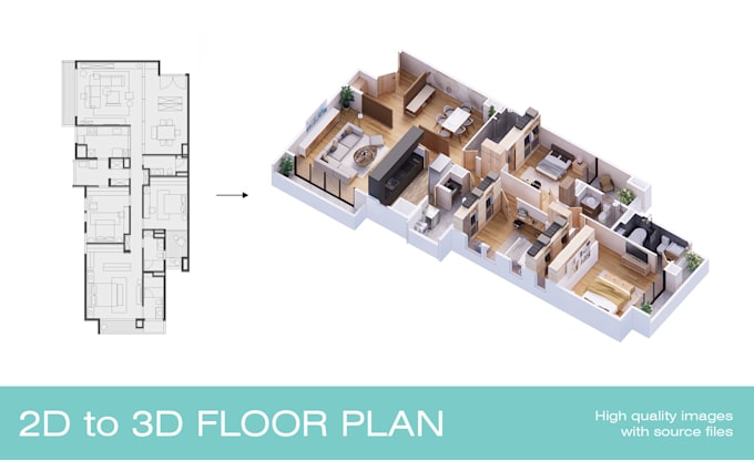 Bestseller - convert 2d plans into 3d floor plan