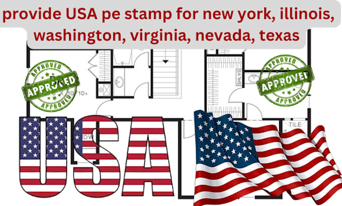 Gig Preview - Provide USA pe stamp for new york, illinois, washington, virginia, nevada, texa