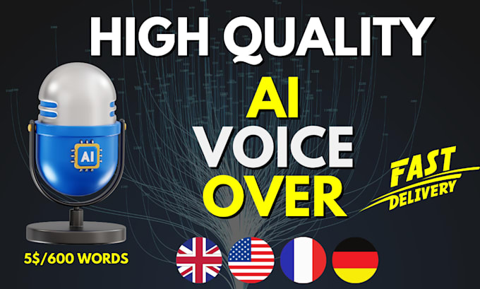 Gig Preview - Create premium  high quality ai voice over using elevenlabs