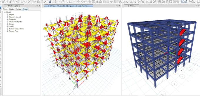 Gig Preview - Design steel and concrete structures by etabs and sap 2000