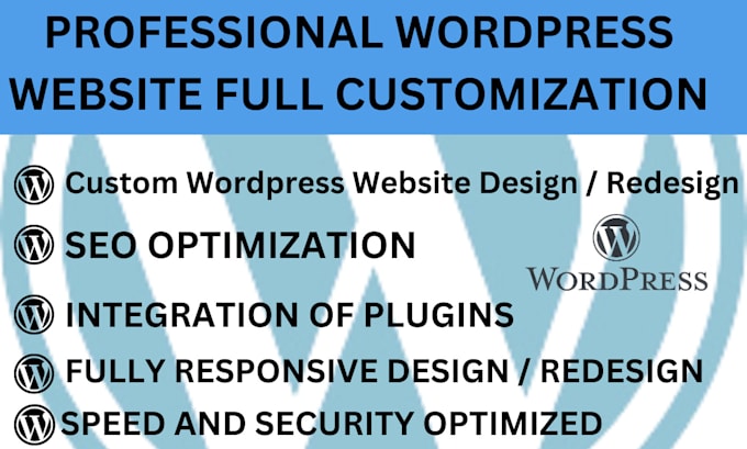 Gig Preview - Build wordpress website ecommerce website woocommerce store elementor website