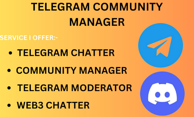 Gig Preview - Telegram chatters web3 hyper discord chatters with 20 chatters in crypto project