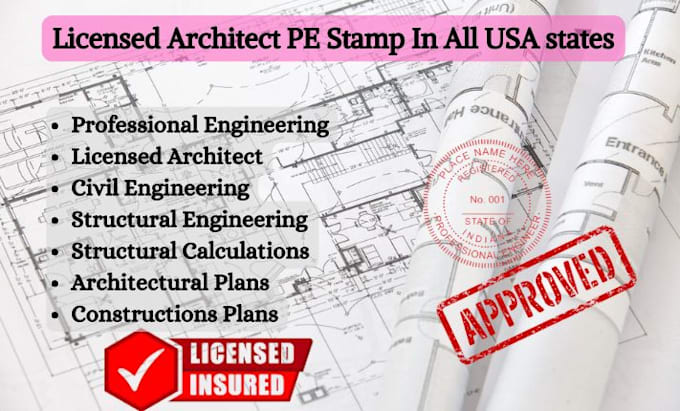 Gig Preview - Be your licensed architect, civil, structural engineering pe stamp, alaska utah