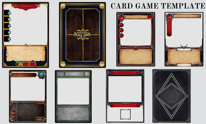 Gig Preview - Create card game template design custom trading card tcg ccg card frame game art