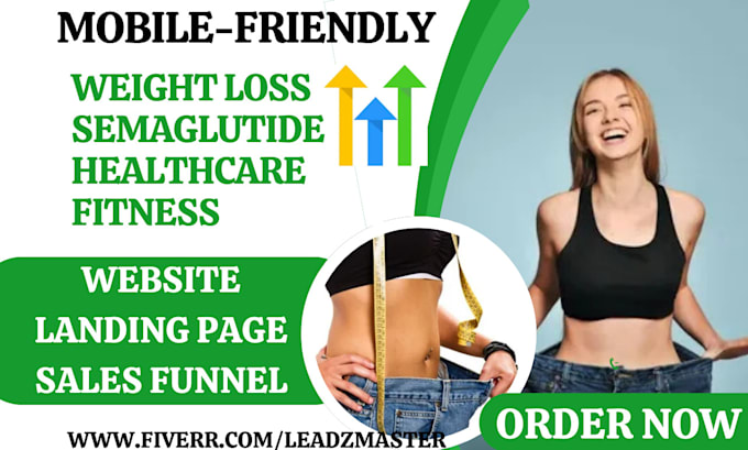 Bestseller - design gohighlevel weight loss landing page ghl semaglutide healthcare website