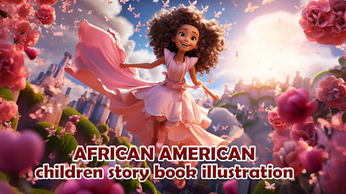 Gig Preview - Do african american children story book illustration