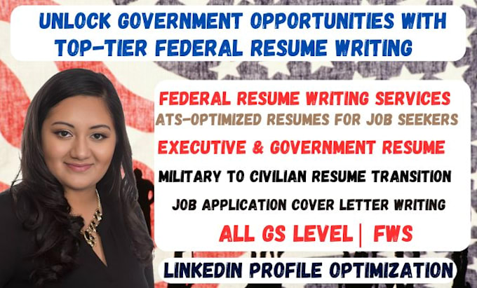 Gig Preview - Write federal resume usajobs resume ats executive resume and resume writing