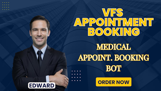 Gig Preview - Build a vfs bot vfs appointment bot tls bls booking bot appointment bot checkout