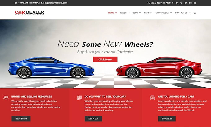 Gig Preview - Design car dealership website, car rental website automotive dealership website