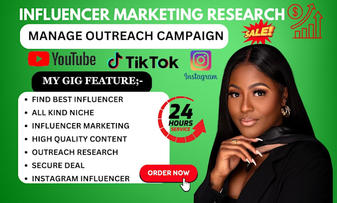 Gig Preview - Be your influencer outreach expert to drive effective campaign for your brand