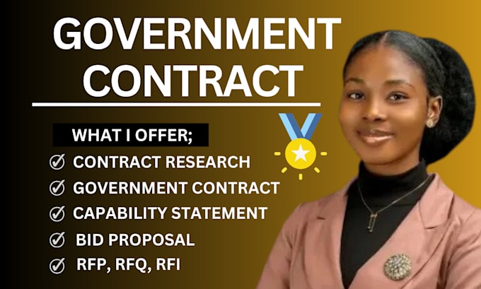 Gig Preview - Win government contract for you government capability statement bid proposal