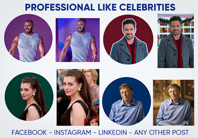 Gig Preview - Design you celebrities social media profile picture linkedin and instagram