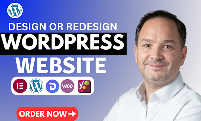 Gig Preview - Build, design, redesign, resposive wordpress website and website development