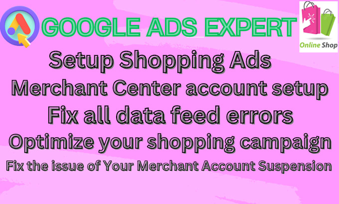 Gig Preview - Provide complete google shopping and merchant center solution