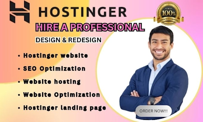 Gig Preview - Hostinger website design hostinger website redesign hostinger website design