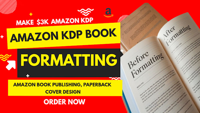 Gig Preview - Do paperback formatting cover design for amazon, kdp amazon ebook publishing