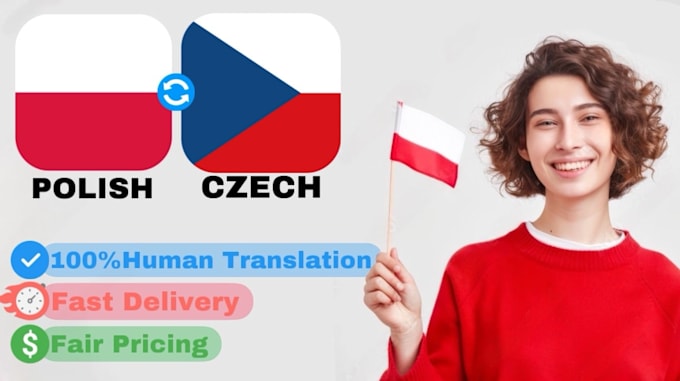 Gig Preview - Manually translate between polish and czech