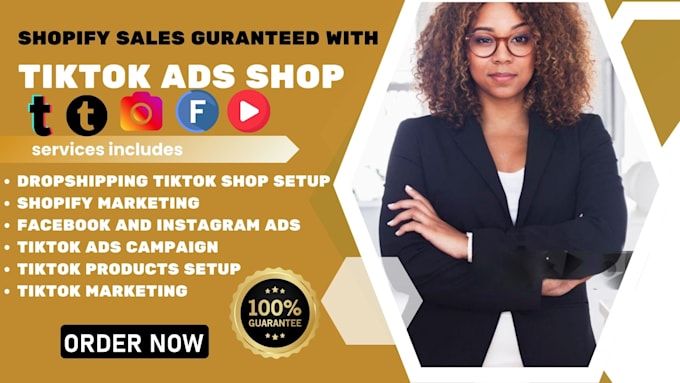 Gig Preview - Boost shopify sales shopify dropshipping marketing tiktok shop setup tiktok ads