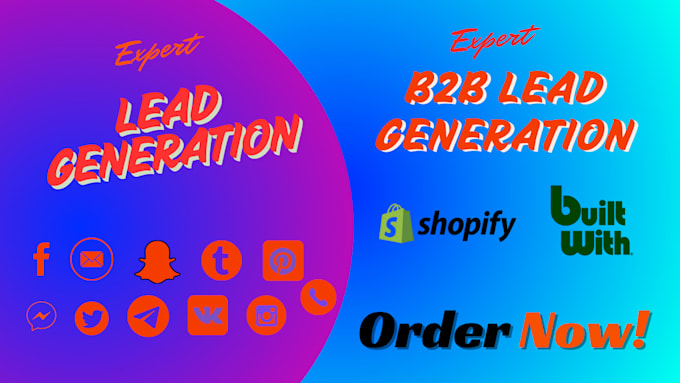 Gig Preview - Give report for bulitwith pro lead generation b2b generation and shopify