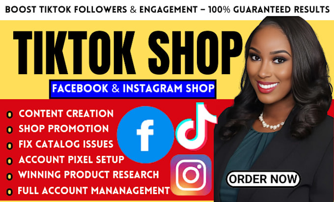 Bestseller - create and setup tiktok shop grow account followers tiktok monetization