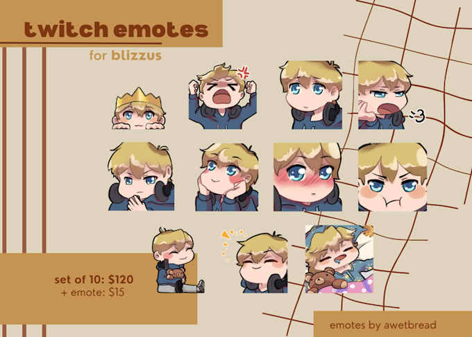 Gig Preview - Create custom anime twitch emotes or sub badges or sticker