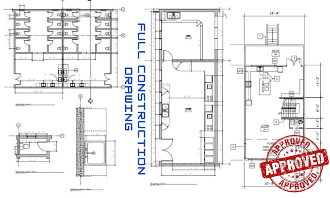 Gig Preview - Provide architectural stamp for 2d floorplan mep engineering drawing city permit